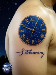 Temporary birth clock tattoos - Birth clock tattoo with name - Birth clock tattoos for guys - Birth clock tattoo small - Birth clock tattoo ideas - Time of birth Tattoo small