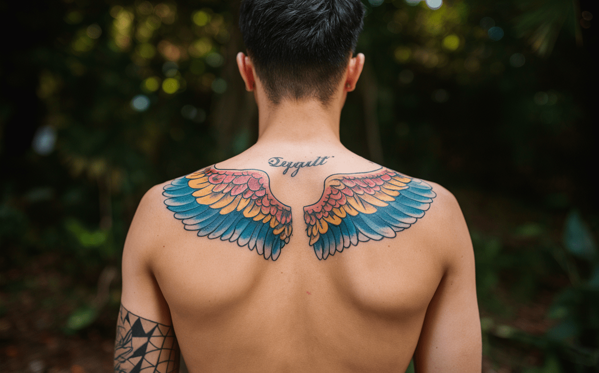 mens back tattoo Idea