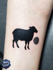 Sheep tattoos for females - Sheep tattoo men - Sheep tattoo Ideas - Cute sheep tattoo - Black sheep tattoo - Sheep tattoo small