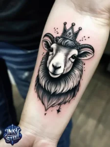 Sheep tattoos for females - Sheep tattoo men - Sheep tattoo Ideas - Cute sheep tattoo - Black sheep tattoo - Sheep tattoo small