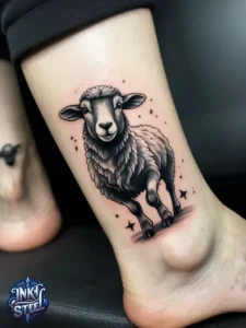 Sheep tattoos for females - Sheep tattoo men - Sheep tattoo Ideas - Cute sheep tattoo - Black sheep tattoo - Sheep tattoo small