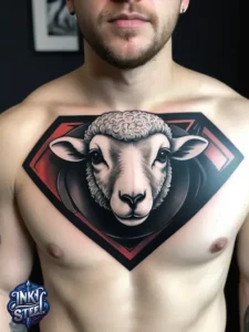 Sheep tattoos for females - Sheep tattoo men - Sheep tattoo Ideas - Cute sheep tattoo - Black sheep tattoo - Sheep tattoo small