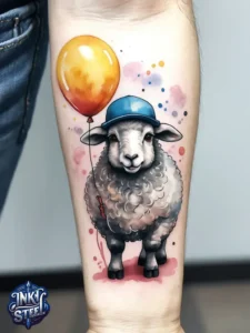 Sheep tattoos for females - Sheep tattoo men - Sheep tattoo Ideas - Cute sheep tattoo - Black sheep tattoo - Sheep tattoo small