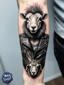 Sheep tattoos for females - Sheep tattoo men - Sheep tattoo Ideas - Cute sheep tattoo - Black sheep tattoo - Sheep tattoo small