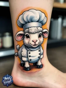 Sheep tattoos for females - Sheep tattoo men - Sheep tattoo Ideas - Cute sheep tattoo - Black sheep tattoo - Sheep tattoo small