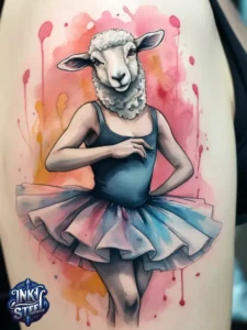 Sheep tattoos for females - Sheep tattoo men - Sheep tattoo Ideas - Cute sheep tattoo - Black sheep tattoo - Sheep tattoo small