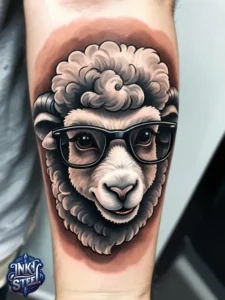 Sheep tattoos for females - Sheep tattoo men - Sheep tattoo Ideas - Cute sheep tattoo - Black sheep tattoo - Sheep tattoo small