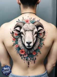 Sheep tattoos for females - Sheep tattoo men - Sheep tattoo Ideas - Cute sheep tattoo - Black sheep tattoo - Sheep tattoo small