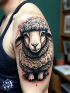 Sheep tattoos for females - Sheep tattoo men - Sheep tattoo Ideas - Cute sheep tattoo - Black sheep tattoo - Sheep tattoo small