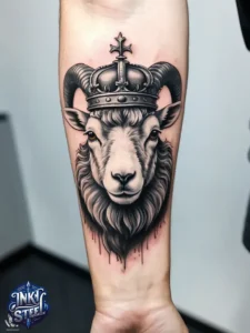 Sheep tattoos for females - Sheep tattoo men - Sheep tattoo Ideas - Cute sheep tattoo - Black sheep tattoo - Sheep tattoo small