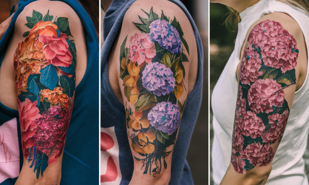 tattoos of hydrangeas cover