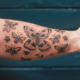 trad moth tattoo Ideas
