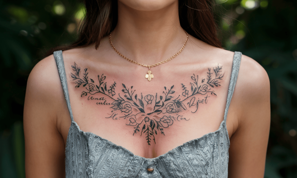 upper chest tattoo