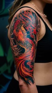 Female half sleeve tattoos - Female classy half sleeve tattoo - Classy female sleeve tattoos - Unique sleeve tattoos for females - Women sleeve tattoos with meaning - Cute sleeve tattoos for females