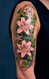 Flower cover up tattoo on arm - Flower cover up tattoo small - Flower cover up tattoo female - Rose flower cover up tattoo - Flower cover up tattoo on Shoulder - Lotus flower cover up tattoo