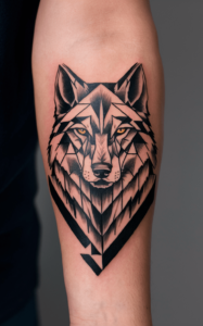 Geometric wolf tattoo meaning - Geometric wolf Tattoo Forearm - Geometric wolf tattoo small - Geometric wolf tattoo ideas - Geometric wolf tattoo Men - Geometric wolf tattoo chest