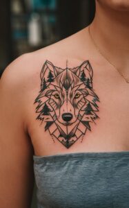 Geometric wolf tattoo meaning - Geometric wolf Tattoo Forearm - Geometric wolf tattoo small - Geometric wolf tattoo ideas - Geometric wolf tattoo Men - Geometric wolf tattoo chest