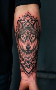 Geometric wolf tattoo meaning - Geometric wolf Tattoo Forearm - Geometric wolf tattoo small - Geometric wolf tattoo ideas - Geometric wolf tattoo Men - Geometric wolf tattoo chest