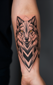 Geometric wolf tattoo meaning - Geometric wolf Tattoo Forearm - Geometric wolf tattoo small - Geometric wolf tattoo ideas - Geometric wolf tattoo Men - Geometric wolf tattoo chest