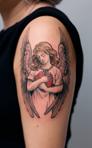 Holy angel guardian angel tattoo small - Holy angel guardian angel tattoo meaning - Holy angel guardian angel tattoo female - Tattoo guardian angel designs - Holy angel guardian angel tattoo forearm - Guardian angel tattoo for female