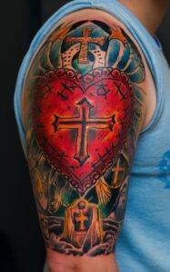 sacred heart tattoo meaning - Sacred heart tattoo designs - Sacred heart tattoo female - sacred heart tattoo small - sacred heart tattoo studio - sacred heart tattoo on hand