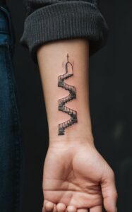 Stairway to heaven tattoo small - Stairway to heaven tattoo half sleeve- Stairway to heaven tattoo meaning - Stairway to heaven tattoo female - Stairway to heaven tattoo Forearm - Stairway to heaven tattoo inner Arm