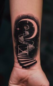 Stairway to heaven tattoo small - Stairway to heaven tattoo half sleeve- Stairway to heaven tattoo meaning - Stairway to heaven tattoo female - Stairway to heaven tattoo Forearm - Stairway to heaven tattoo inner Arm