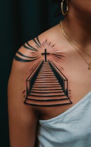 Stairway to heaven tattoo small - Stairway to heaven tattoo half sleeve- Stairway to heaven tattoo meaning - Stairway to heaven tattoo female - Stairway to heaven tattoo Forearm - Stairway to heaven tattoo inner Arm