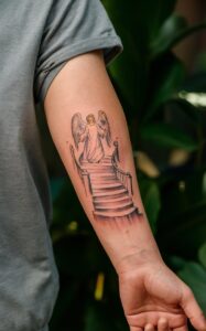 Stairway to heaven tattoo small - Stairway to heaven tattoo half sleeve- Stairway to heaven tattoo meaning - Stairway to heaven tattoo female - Stairway to heaven tattoo Forearm - Stairway to heaven tattoo inner Arm