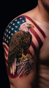 American flag shoulder tattoos men American flag shoulder tattoos male American flag tattoo black and white American flag shoulder tattoos for guys American flag shoulder tattoos meaning American flag tattoos