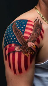 American flag shoulder tattoos men American flag shoulder tattoos male American flag tattoo black and white American flag shoulder tattoos for guys American flag shoulder tattoos meaning American flag tattoos