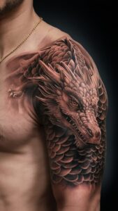 Dragon shoulder tattoos men Dragon shoulder tattoo Female Dragon shoulder tattoos meaning Dragon shoulder tattoos male Small dragon shoulder tattoo male Dragon Tattoo Shoulder to Chest