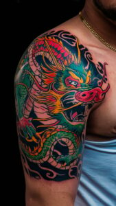 Dragon shoulder tattoos men Dragon shoulder tattoo Female Dragon shoulder tattoos meaning Dragon shoulder tattoos male Small dragon shoulder tattoo male Dragon Tattoo Shoulder to Chest