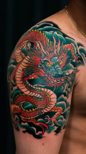 Dragon shoulder tattoos men Dragon shoulder tattoo Female Dragon shoulder tattoos meaning Dragon shoulder tattoos male Small dragon shoulder tattoo male Dragon Tattoo Shoulder to Chest