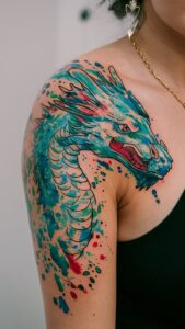 Dragon shoulder tattoos men Dragon shoulder tattoo Female Dragon shoulder tattoos meaning Dragon shoulder tattoos male Small dragon shoulder tattoo male Dragon Tattoo Shoulder to Chest