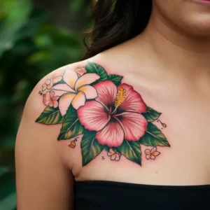 Hibiscus Flower Tattoos 13