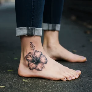 Hibiscus Flower Tattoos 3