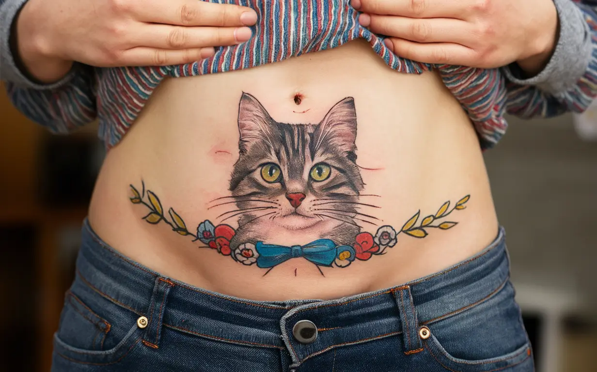 Belly button cat tattoo meaning - Belly button cat tattoo men - Belly button cat tattoo female - Belly button cat tattoo male - Belly button cat tattoo ideas - cat belly button Tattoo - Cat tattoo belly button - Belly button cat tattoo forearm