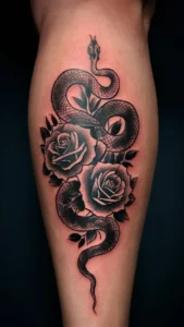 Snake and rose tattoo meaning Snake and rose tattoos small Snake and rose tattoos on hand Snake and rose tattoo men Snake and rose tattoo meaning on a woman Snake and rose tattoos simple