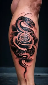 Snake and rose tattoo meaning Snake and rose tattoos small Snake and rose tattoos on hand Snake and rose tattoo men Snake and rose tattoo meaning on a woman Snake and rose tattoos simple