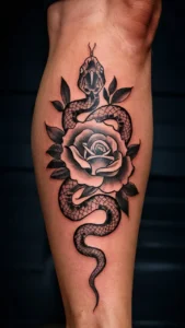 Snake and rose tattoo meaning Snake and rose tattoos small Snake and rose tattoos on hand Snake and rose tattoo men Snake and rose tattoo meaning on a woman Snake and rose tattoos simple