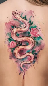 Snake and rose tattoo meaning Snake and rose tattoos small Snake and rose tattoos on hand Snake and rose tattoo men Snake and rose tattoo meaning on a woman Snake and rose tattoos simple