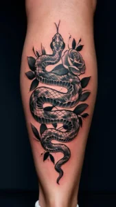 Snake and rose tattoo meaning Snake and rose tattoos small Snake and rose tattoos on hand Snake and rose tattoo men Snake and rose tattoo meaning on a woman Snake and rose tattoos simple