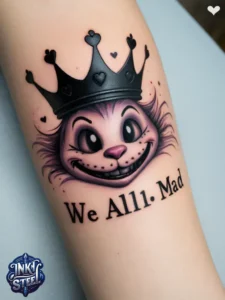 we're all mad here tattoo meaning - We're all Mad here tattoo female - we're all mad here tattoo small - we're all mad here temporary tattoo - we're all mad here cheshire cat - we're all mad here drawing