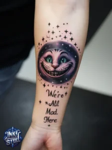 we're all mad here tattoo meaning - We're all Mad here tattoo female - we're all mad here tattoo small - we're all mad here temporary tattoo - we're all mad here cheshire cat - we're all mad here drawing