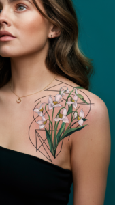 Lily of the Valley tattoo meaning Lily of the valley tattoos small Lily of the valley tattoos simple Lily of the valley tattoo fine line Lily of the Valley tattoo with name Lily of the valley tattoo black and white