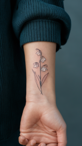 Lily of the Valley tattoo meaning Lily of the valley tattoos small Lily of the valley tattoos simple Lily of the valley tattoo fine line Lily of the Valley tattoo with name Lily of the valley tattoo black and white