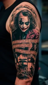 Heath Ledger Joker Tattoo Sleeve Heath Ledger Joker quotes Heath Ledger joker tattoo Stencil Heath ledger joker smile tattoo Heath Ledger tattoos meaning Heath Ledger Joker Drawing