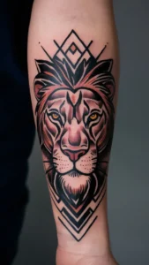 Lion forearm tattoo female Lion forearm tattoo male Lion forearm tattoos meaning Lion tattoo on arm small Lion arm tattoo female Lion Forearm Tattoo blue eyes