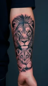 Lion forearm tattoo female Lion forearm tattoo male Lion forearm tattoos meaning Lion tattoo on arm small Lion arm tattoo female Lion Forearm Tattoo blue eyes